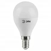 Лампа светодиодная ЭРА E14 9W 4000K матовая LED P45-9W-840-E14