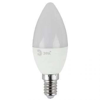Лампа светодиодная ЭРА E14 7W 6000K матовая LED B35-7W-860-E14