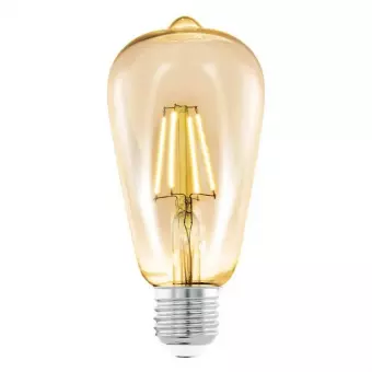 Лампа светодиодная филаментная E27 4W 2200К янтарь 11521