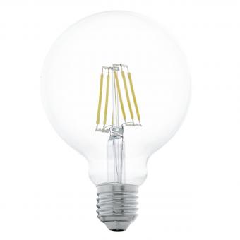 Лампа светодиодная филаментная E27 6W 2700К прозрачная 11503