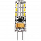 Лампа светодиодная Feron G4 2W 2700K Прямосторонняя Матовая LB-420 25858
