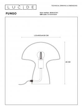 Настольная лампа Lucide Fungo 10514/01/61