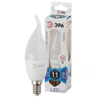 Лампа светодиодная ЭРА E14 11W 4000K матовая LED BXS-11W-840-E14
