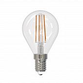 Лампа светодиодная диммируемая (UL-00005191) E14 9W 3000K прозрачная LED-G45-9W/3000K/E14/CL/DIM GLA01TR