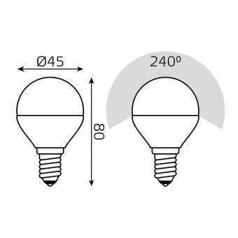 Лампа светодиодная диммируемая E14 7W 3000K матовая 105101107-D