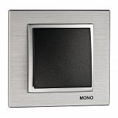 Рамка 1-постовая Mono Electric Style Aluminium серебро 107-800000-160