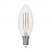 Лампа светодиодная (UL-00005160) E14 9W 3000K прозрачная LED-C35-9W/3000K/E14/CL PLS02WH