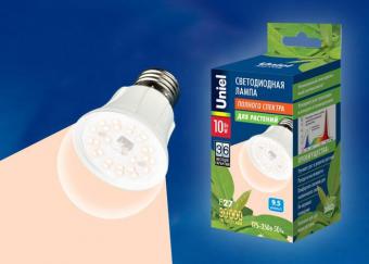 Лампа светодиодная для растений (UL-00001820) E27 10W прозрачная LED-A60-10W/SPFR/E27/CL PLP01WH
