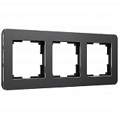 Рамка Werkel Platinum на 3 поста черный алюминий W0032608 4690389184482