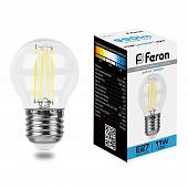 Лампа светодиодная филаментная Feron E27 11W 6400K прозрачная LB-511 38226