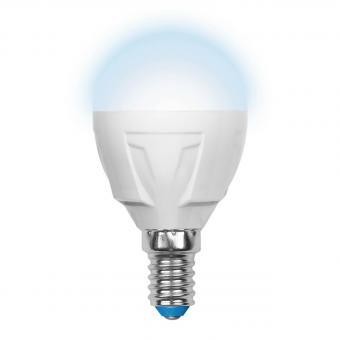 Лампа светодиодная (UL-00000692) E14 6W 4500K матовая LED-G45-6W/NW/E14/FR/DIM PLP01WH