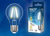 Лампа светодиодная филаментная (UL-00002874) E27 7W 4000K LED-A60-7W/NW/E27/CL/DIM GLA01TR
