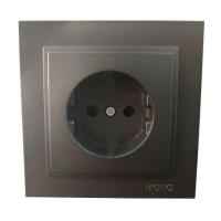 Розетка 2К Mono Electric Despina 16A 250V винтовое подключение графит 102-202022-116 Розетка 2К Mono Electric Despina 16A 250V винтовое подключение графит 102-202022-116