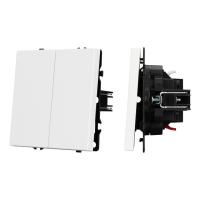 Механизм выключателя двухклавишный проходной Arlight SWT-NOBE-MKP2-SFPL-WH (230V, 10A) 054242