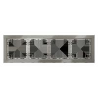 Рамка стеклянная Voltum S70 на 4 поста, (шелк, стекло) VLS110404