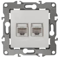 Розетка информационная 2XRJ45 ЭРА 12 12-3108-01 Б0014729 Розетка информационная 2XRJ45 ЭРА 12 12-3108-01 Б0014729
