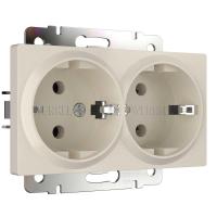 Розетка двойная с заземлением Werkel айвори матовый W1172062 4690389192142