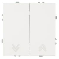 Выключатель 2-клавишный самовозвратный (механизм), Stekker. 250В, 10А Эмили, RSW10-5113-01, белый фарфор, soft touch 50325