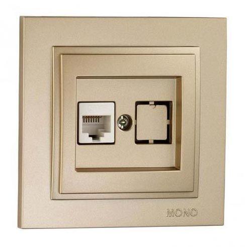 Розетка компьютерная RJ45 Mono Electric Despina 6 кат титан 102-222205-125 Розетка компьютерная RJ45 Mono Electric Despina 6 кат титан 102-222205-125