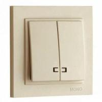 Выключатель Mono Electric Despina двухклавишный с подсветкой крем 102-170025-103 Выключатель Mono Electric Despina двухклавишный с подсветкой крем 102-170025-103