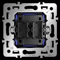 Механизм выключателя двухклавишного 10А, S70 Voltum VLS0201M