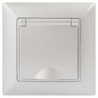 Розетка ЭРА Intro Solo Schuko 2P+E 16A 250V с крышкой перламутровый 4-203-06 Б0053662 Розетка ЭРА Intro Solo Schuko 2P+E 16A 250V с крышкой перламутровый 4-203-06 Б0053662