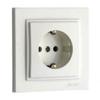 Розетка 2К+З Mono Electric Despina 16A 250V винтовое подключение жемчуг 102-252521-117 Розетка 2К+З Mono Electric Despina 16A 250V винтовое подключение жемчуг 102-252521-117