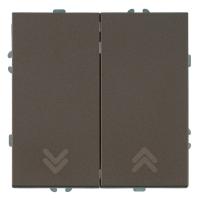 Выключатель 2-клавишный самовозвратный (механизм), Stekker. 250В, 10А Эмили, RSW10-5113-09, антрацит, soft touch 50367