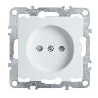 Розетка 1-местная б/з (механизм), Stekker, PST10-9109-01, 250В, 16А с защитной шторкой Эрна, белый 39316