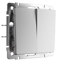 Выключатель Werkel двухклавишный серебряный матовый W1122065 4690389195549