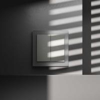 Выключатель встраиваемый S70 для жалюзи 10А, (сталь) Voltum VLS020705