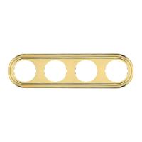 Рамка LK Studio 4-постовая круглая (золото) LK Vintage-Classic 889416-1