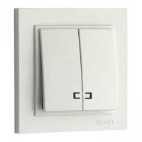 Выключатель Mono Electric Despina двухклавишный с подсветкой жемчуг 102-252525-103 Выключатель Mono Electric Despina двухклавишный с подсветкой жемчуг 102-252525-103