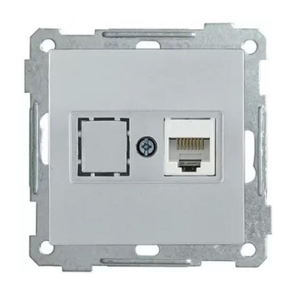 Розетка телефонная RJ11 Mono Electric Despina/ Larissa 3 кат серебро 500-002125-124 Розетка телефонная RJ11 Mono Electric Despina/ Larissa 3 кат серебро 500-002125-124
