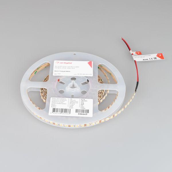 Светодиодная лента Arlight 12W/m 120LED/m 2835SMD теплый белый 5M 036449