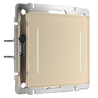 Выключатель двухклавишный с подсветкой сесорный Werkel шампань W4522011