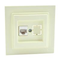 Розетка телефонная RJ11 Mono Electric Despina/ Larissa 3 кат крем 500-001725-124 Розетка телефонная RJ11 Mono Electric Despina/ Larissa 3 кат крем 500-001725-124