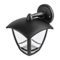 Садово-парковый светильник ЭРА «Дели 2» НБУ 07-40-002 черный 4-гранный настенный IP44 Е27 max 60Вт Б0051186