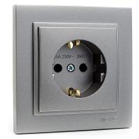 Розетка c заземлением Mono Electric Despina антрацит 102-242421-117 Розетка c заземлением Mono Electric Despina антрацит 102-242421-117
