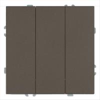 Выключатель 3-клавишный (механизм), Stekker, 250В, 10А Эмили, RSW10-5108-09, антрацит, soft touch 49922