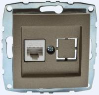 Розетка компьютерная RJ45 Mono Electric Despina/ Larissa 6 кат бронза 500-002305-125 Розетка компьютерная RJ45 Mono Electric Despina/ Larissa 6 кат бронза 500-002305-125