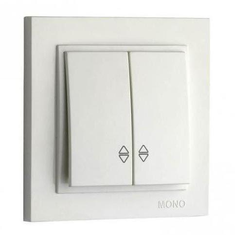 Выключатель Mono Electric Despina двухклавишный проходной белый 102-190023-111 Выключатель Mono Electric Despina двухклавишный проходной белый 102-190023-111