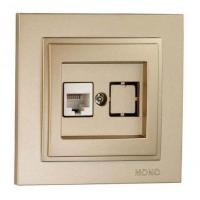 Розетка компьютерная RJ45 Mono Electric Despina 6 кат титан 102-222205-125 Розетка компьютерная RJ45 Mono Electric Despina 6 кат титан 102-222205-125