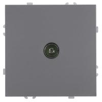 Розетка телевизионная 1-местная (механизм), STEKKER, 75 Ом, 5-862МГц, серия Эмили, RST00-5108-10, платиново-серый, soft touch 49953