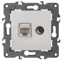 Розетка комбинированная RJ45+TV ЭРА Elegance 14-3110-01 Б0034314 Розетка комбинированная RJ45+TV ЭРА Elegance 14-3110-01 Б0034314