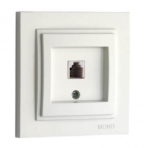 Розетка телефонная RJ11 Mono Electric Despina 3 кат белый 102-190005-124 Розетка телефонная RJ11 Mono Electric Despina 3 кат белый 102-190005-124