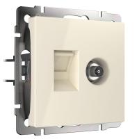 Розетка Werkel TV/RJ-45 6 кат слоновая кость W1181303 4690389174476 Розетка Werkel TV/RJ-45 6 кат слоновая кость W1181303 4690389174476