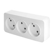 Розетка тройная 2P Stekker София белый MST10-13-01 49305