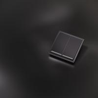 Клавиши для выключателя/переключателя двухклавишного с подсветкой, S70 Metal (антрацит) Voltum VLSM000412