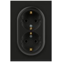 Розетка ЭРА Arktik 16-2104-05 двойная с заземлением 2X2P+E Schuko 16А-250В антрацит Б0070448